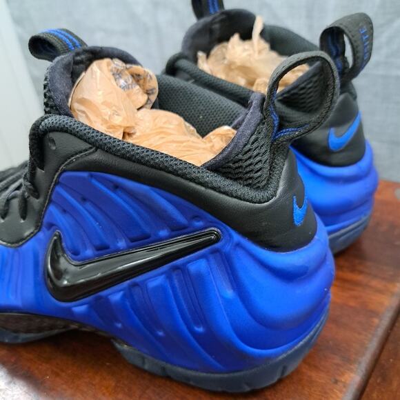 NIKE AIR FOAMPOSITE PRO USED SIZE 8.5 HYPER COBALT BLACK 624041 403 MEN - Picture 4 of 12
